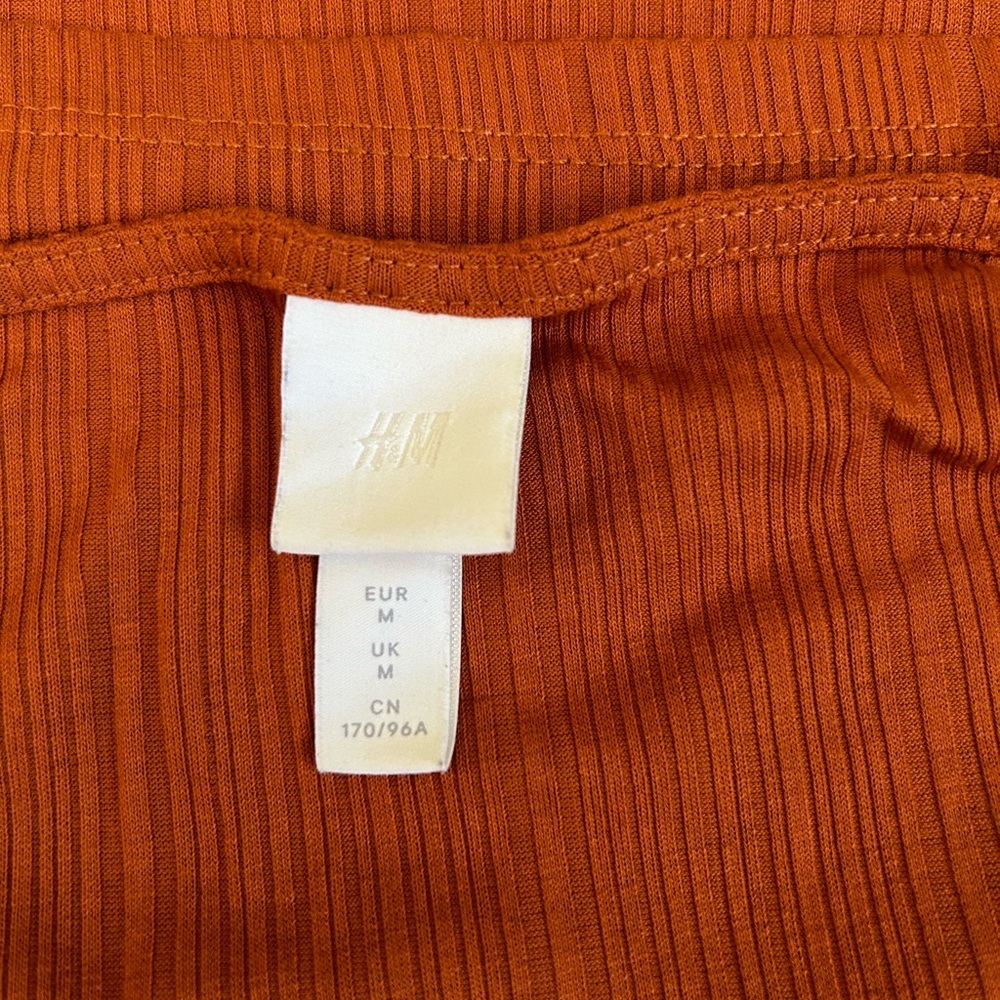 H&M Burnt Orange Sleeveless Tank Top Size M - Picture 4 of 8